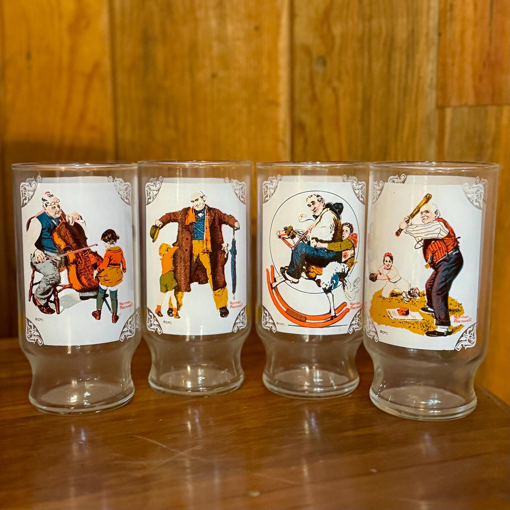 Norman Rockwell Glasses – Set of 4, Country Time Promo
