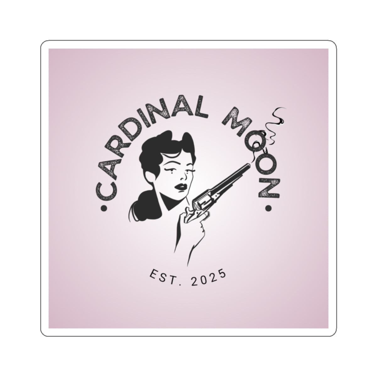 Cardinal Moon Logo Die-Cut Sticker