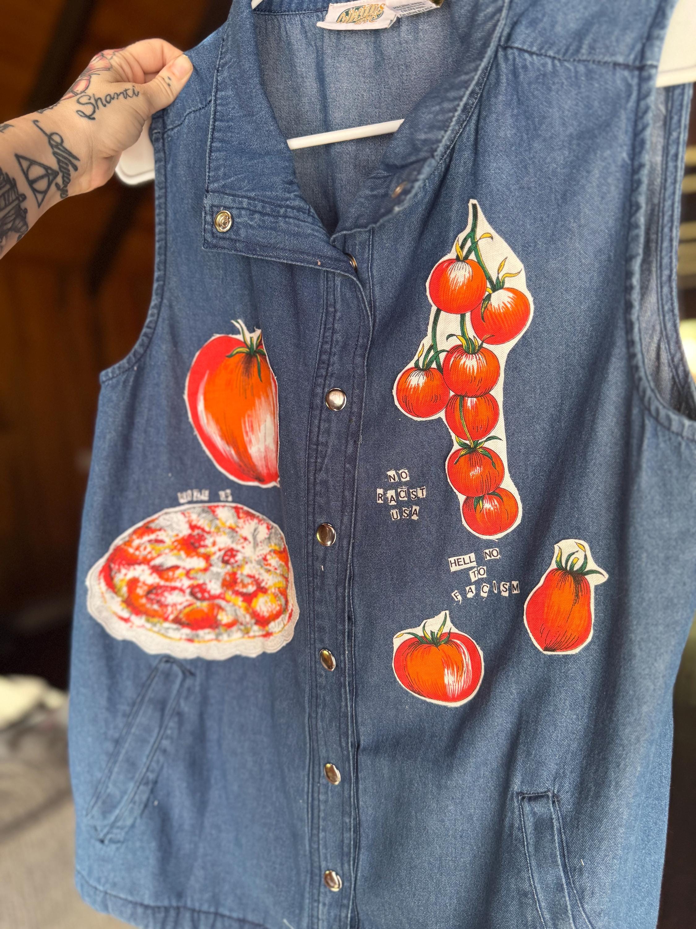 Rize Up Cotton Vest with Vintage Tapestry Patches