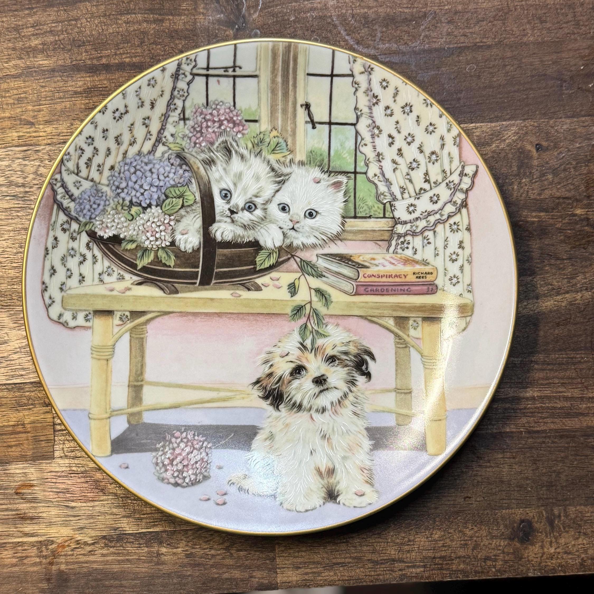 Pam Cooper “Two Against One” Collector Plate – Royal Worcester, 1989