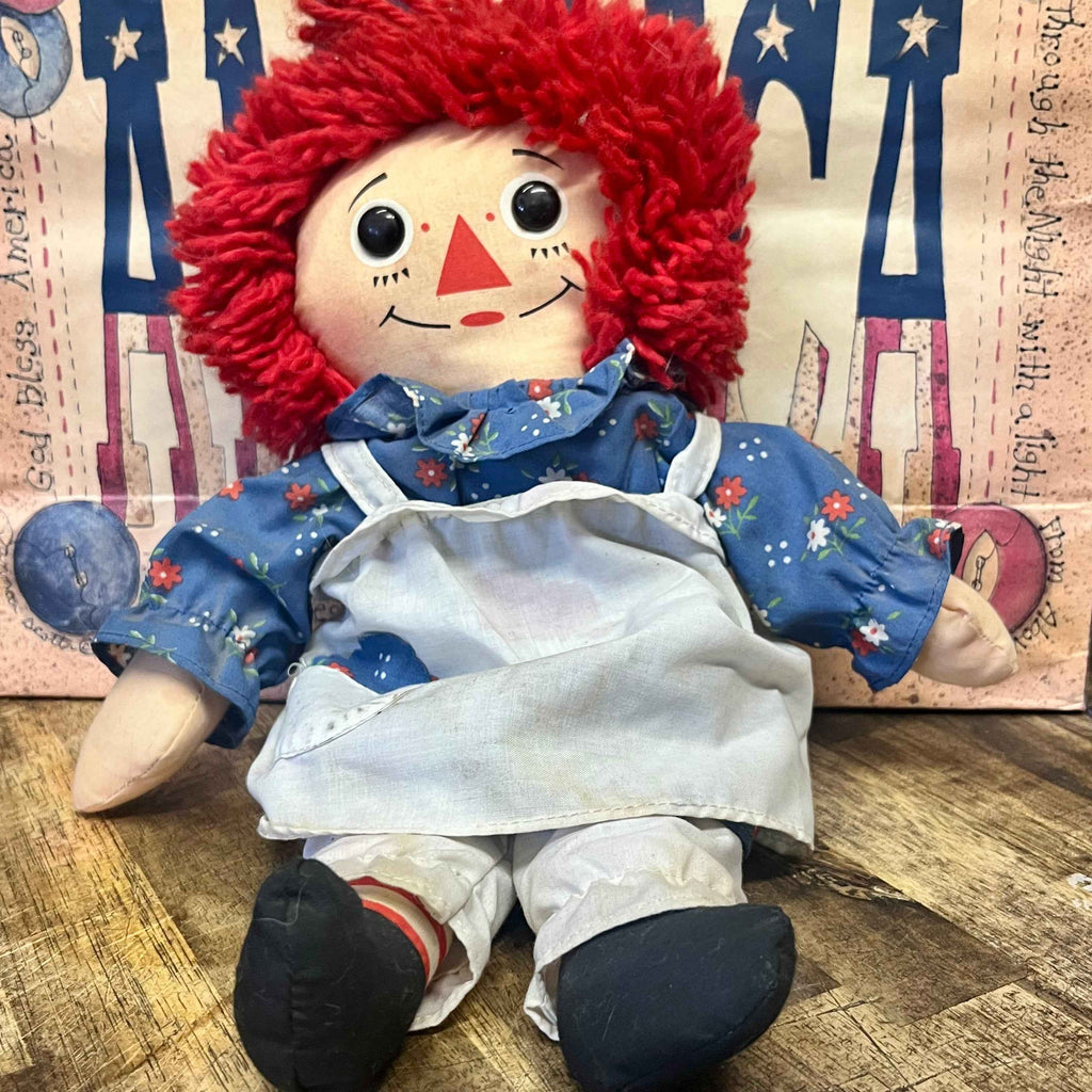 Raggedy Ann Doll | Small Cloth Doll | Nostalgic Americana Toy | Collectible Rag Doll