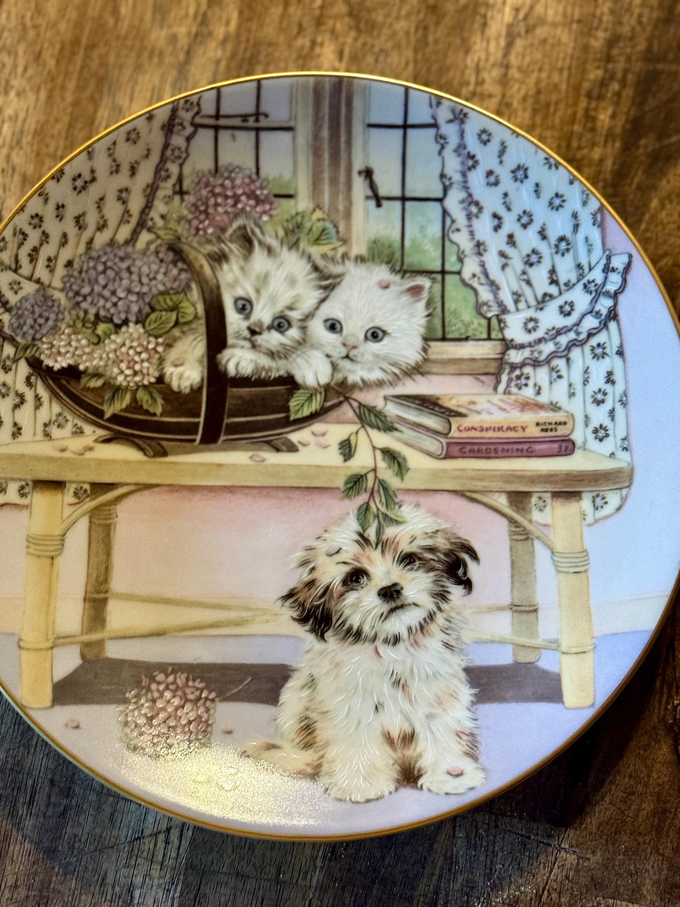 Pam Cooper “Two Against One” Collector Plate – Royal Worcester, 1989