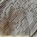 Cream Crochet Half-Oval Dresser Scarf | Victorian Style Lace Mantel Runner