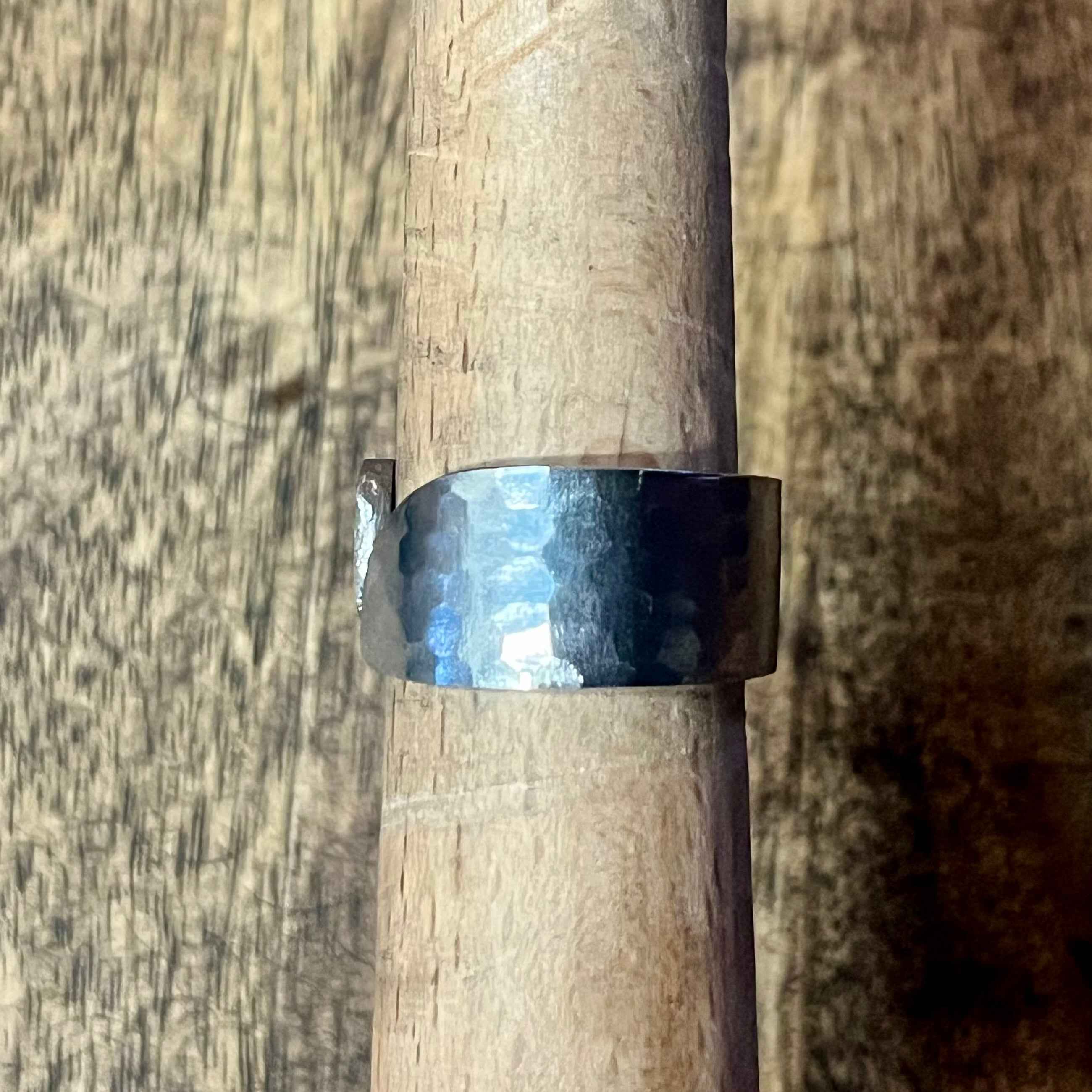 Stevie #3 Beveled Stainless Ring | Size 8/9