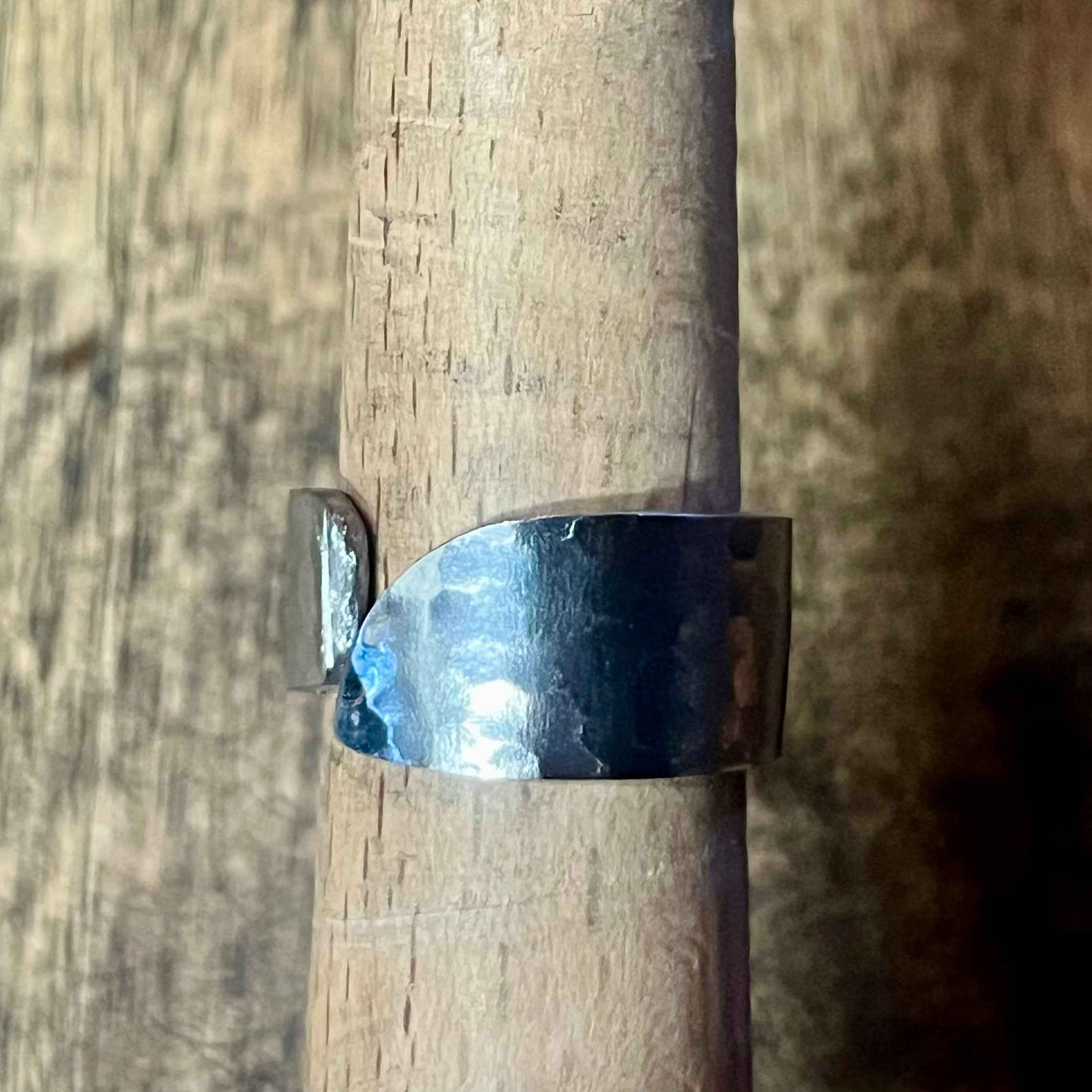 Stevie #3 Beveled Stainless Ring | Size 8/9