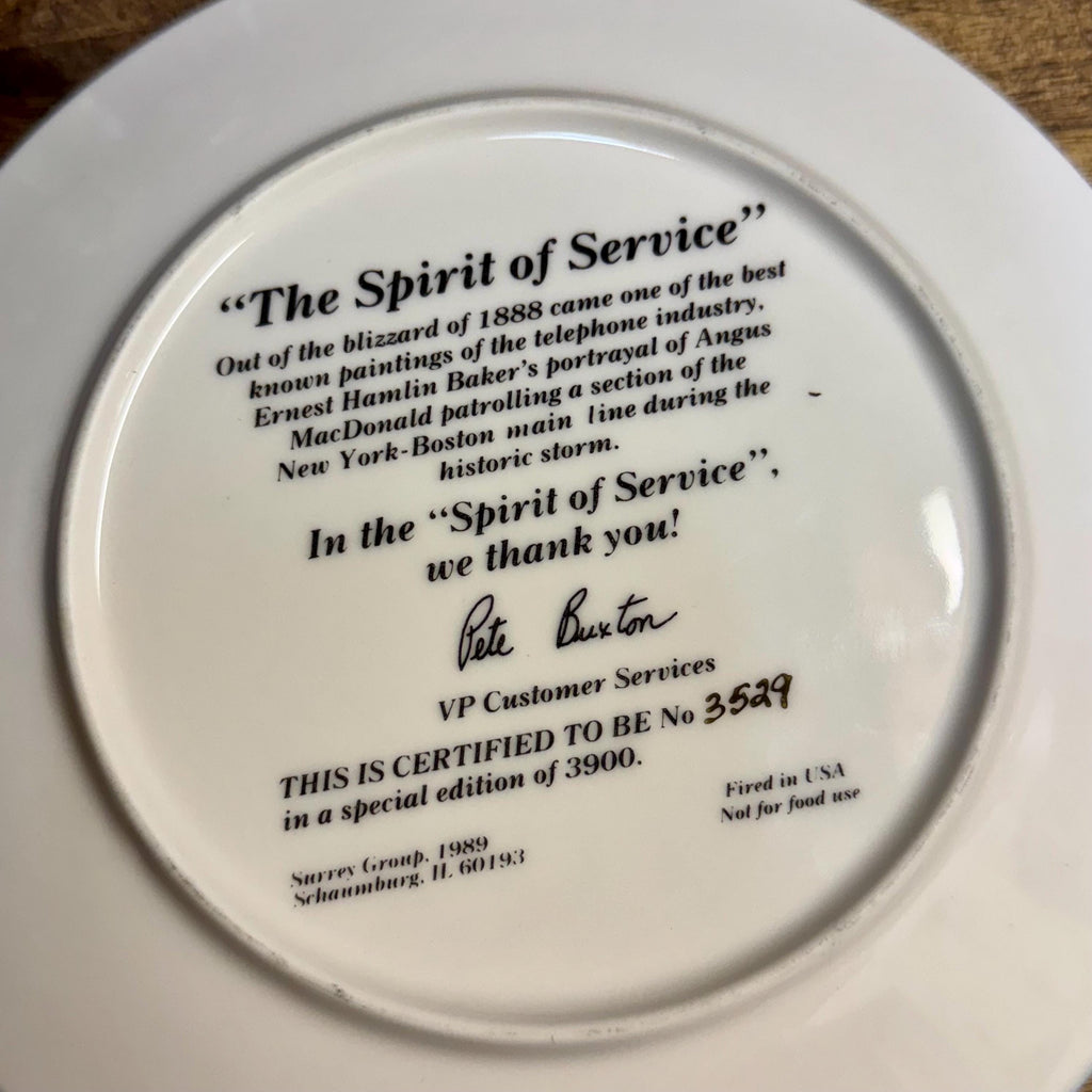 1888 Blizzard Porcelain Collector Plate – AT&T Limited Edition