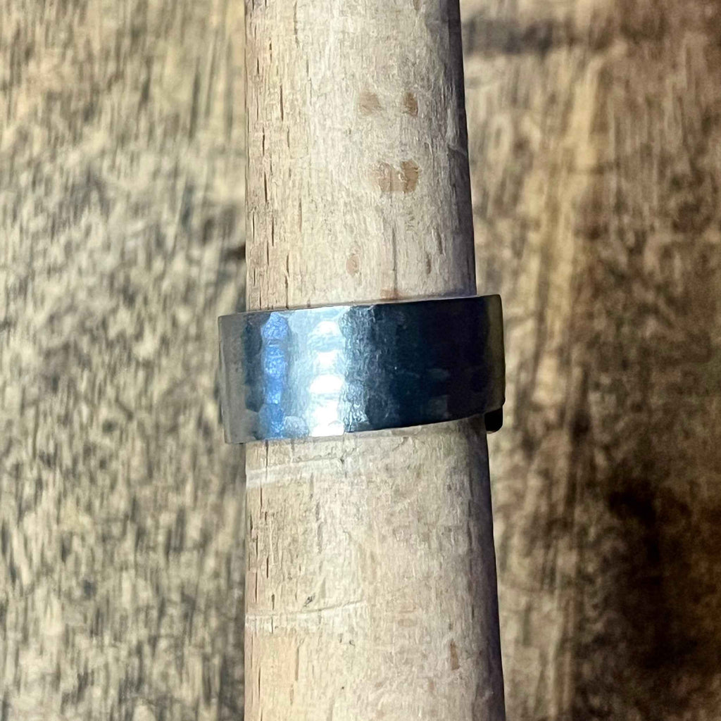 Stevie #3 Beveled Stainless Ring | Size 8/9