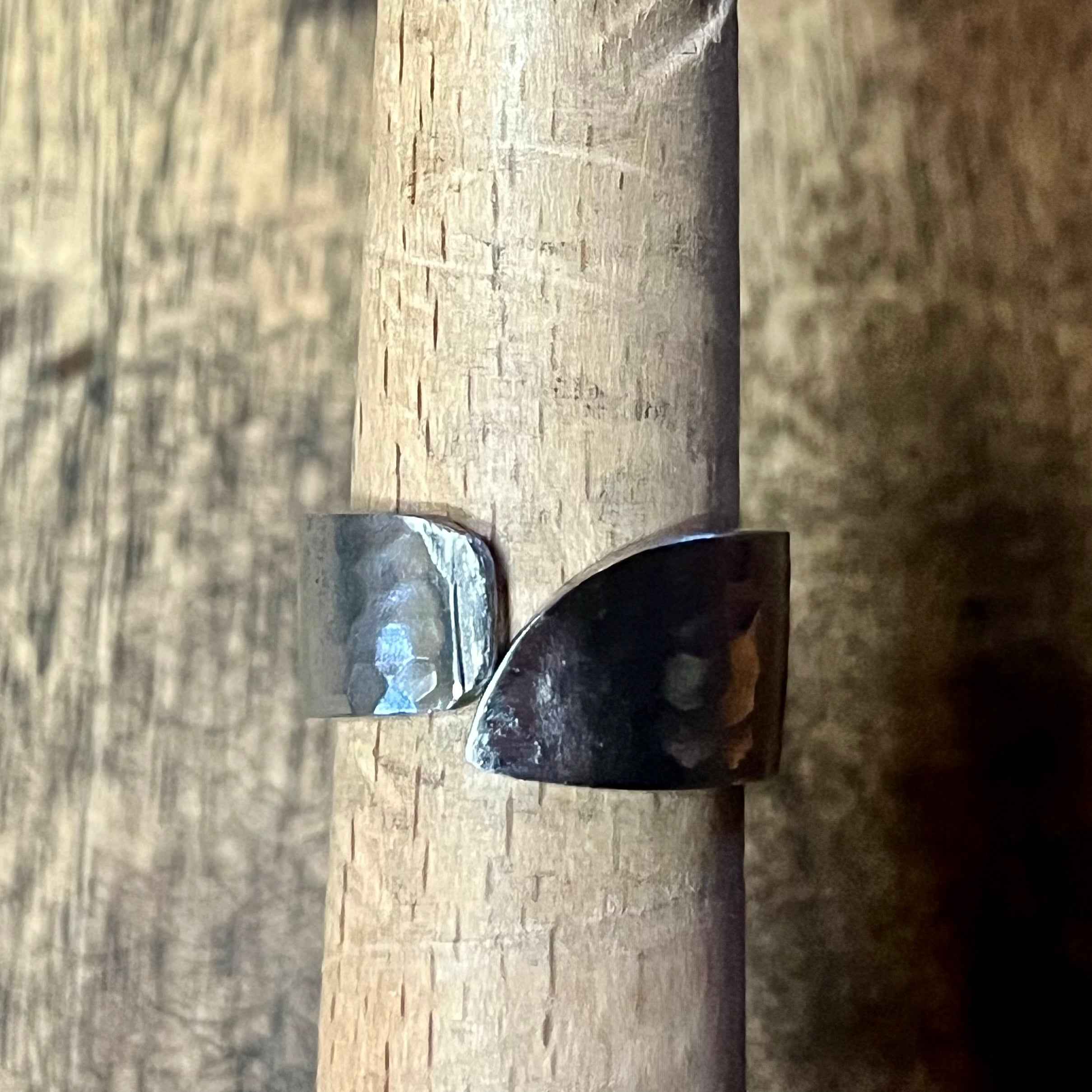 Stevie #3 Beveled Stainless Ring | Size 8/9