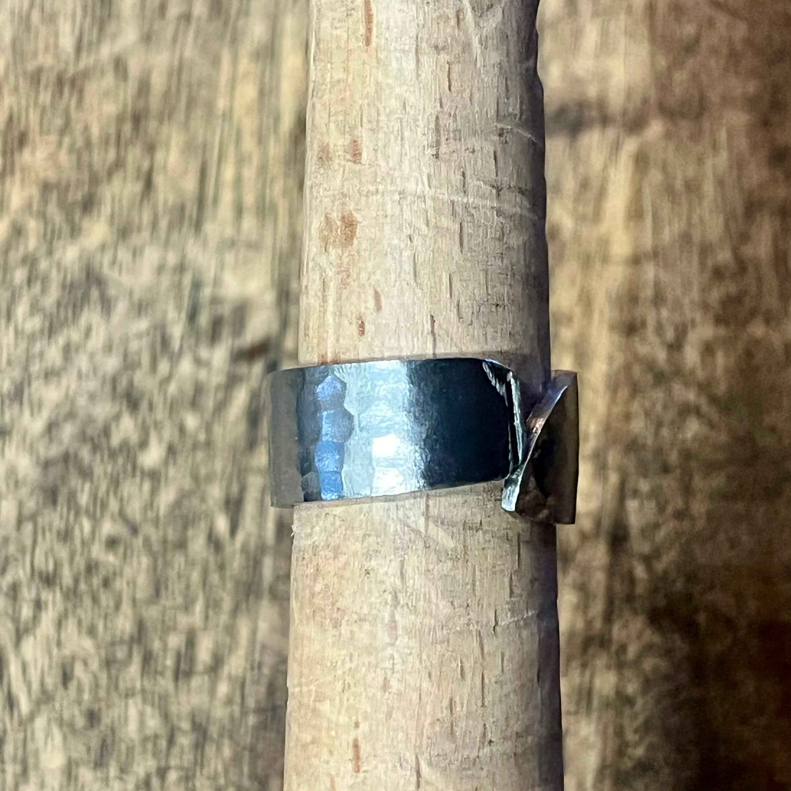 Stevie #3 Beveled Stainless Ring | Size 8/9