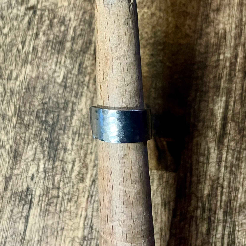 Stevie #2 Beveled Stainless Ring | Size 8