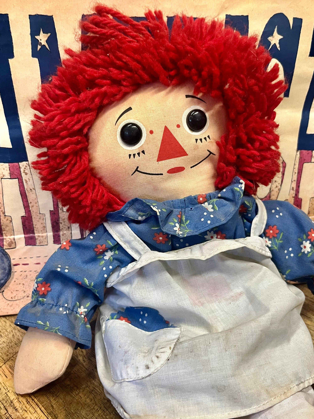 Raggedy Ann Doll | Small Cloth Doll | Nostalgic Americana Toy | Collectible Rag Doll