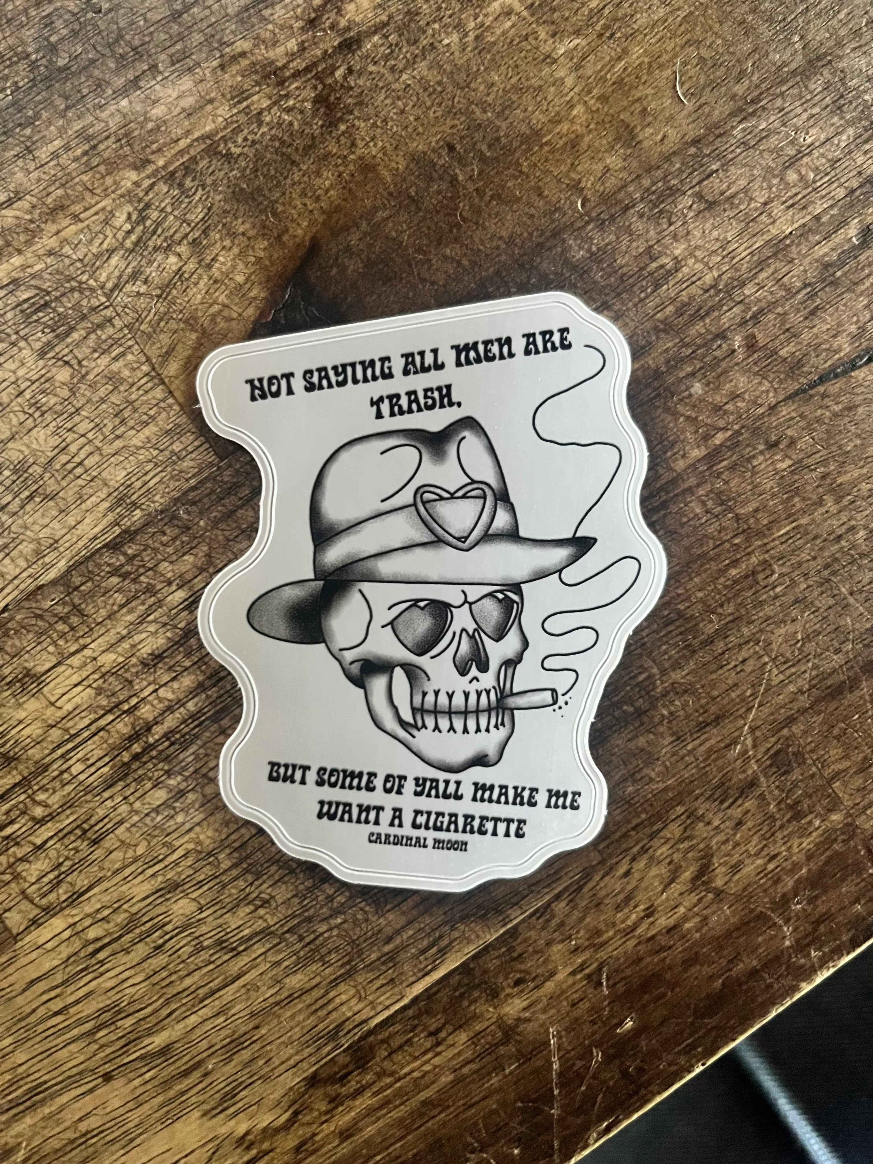 Not All Men Sticker | Cardinal Moon Exclusive