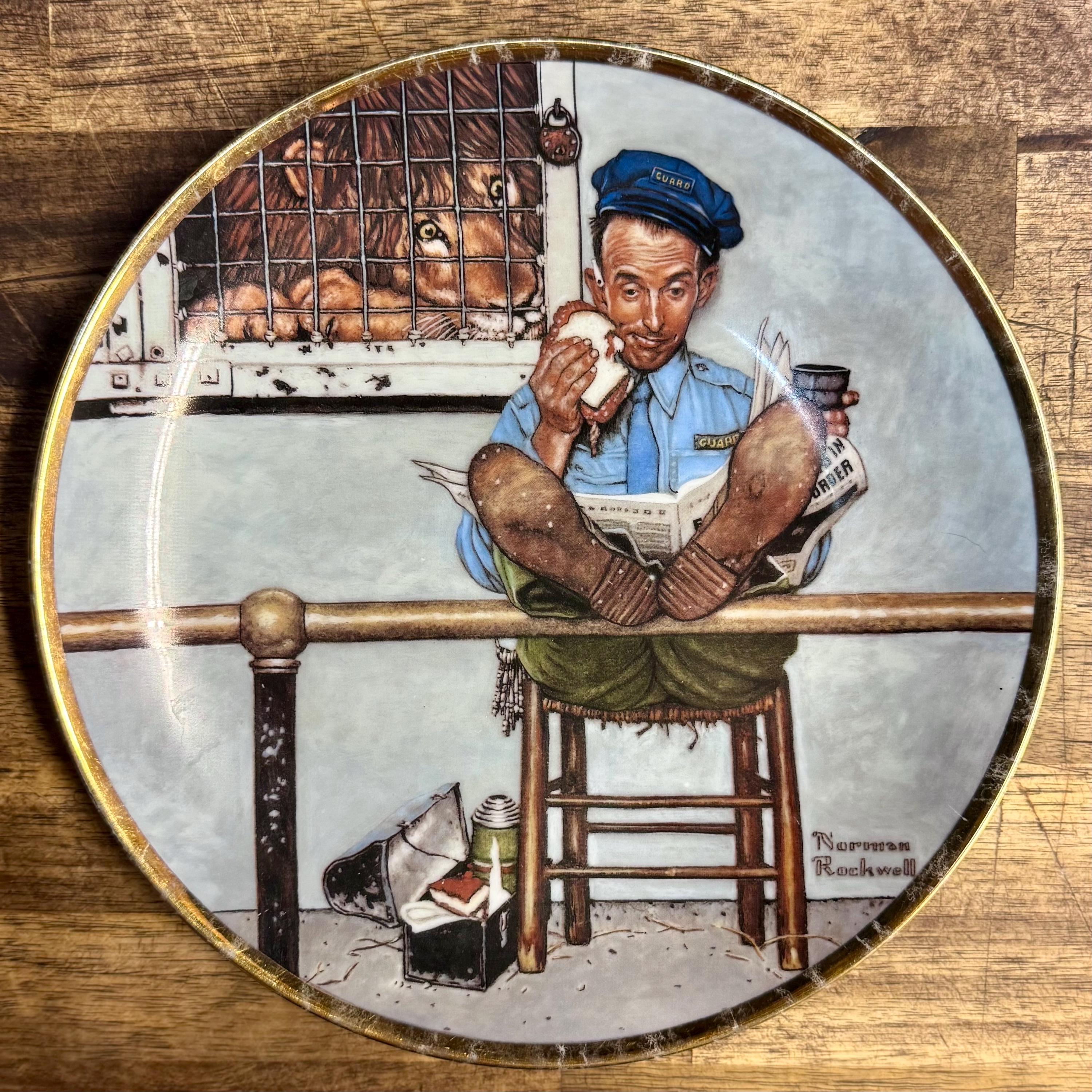 Norman Rockwell "Zookeeper" Collector Plate – 1984 Custom China Creations
