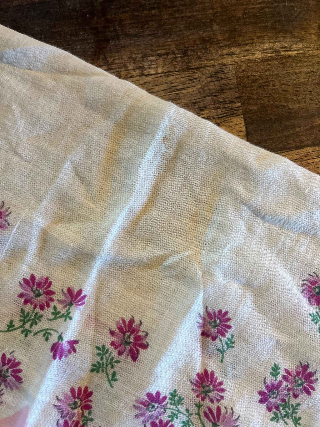 Pink Floral Handkerchief | Vintage Accessories