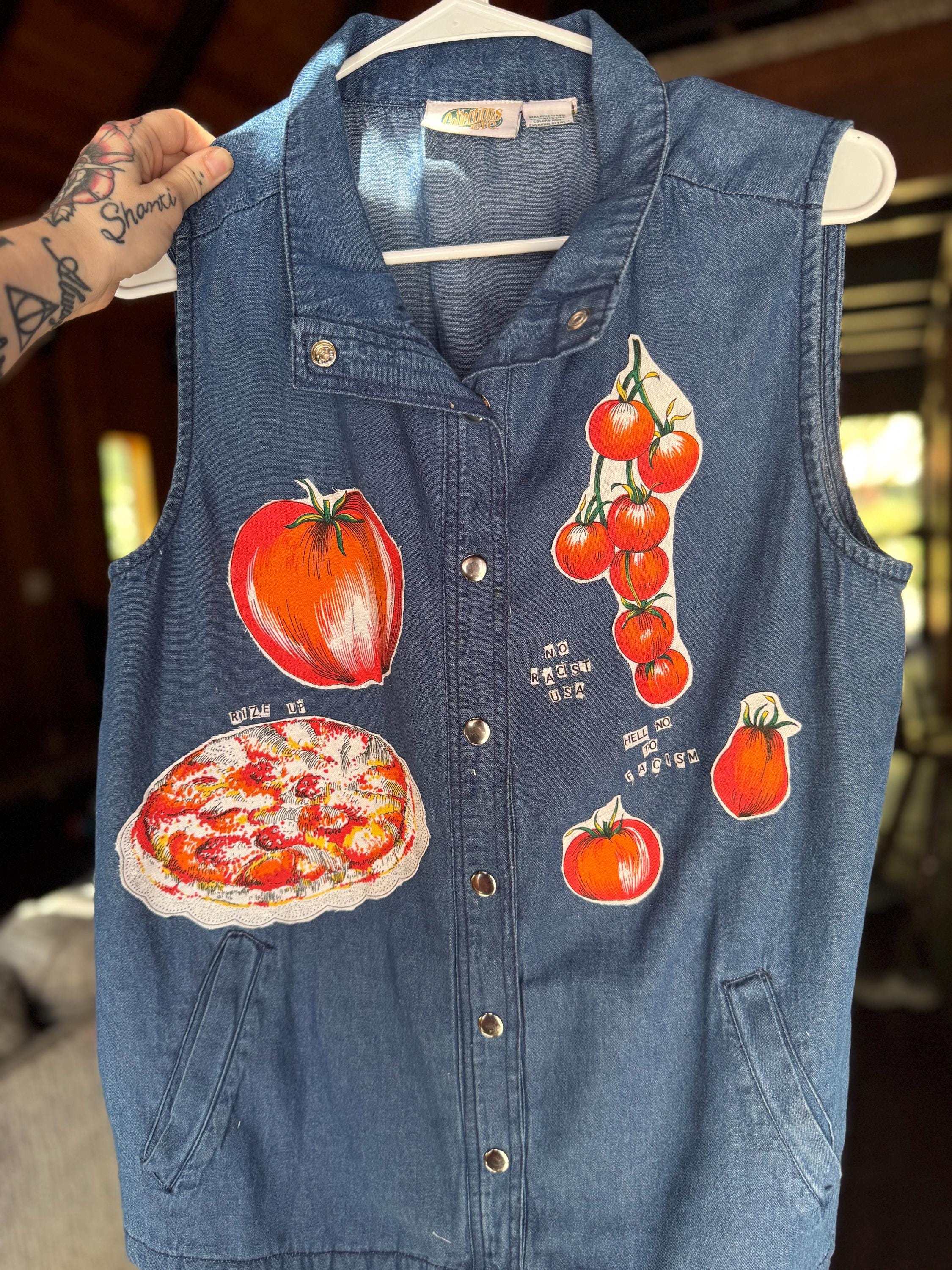 Rize Up Cotton Vest with Vintage Tapestry Patches