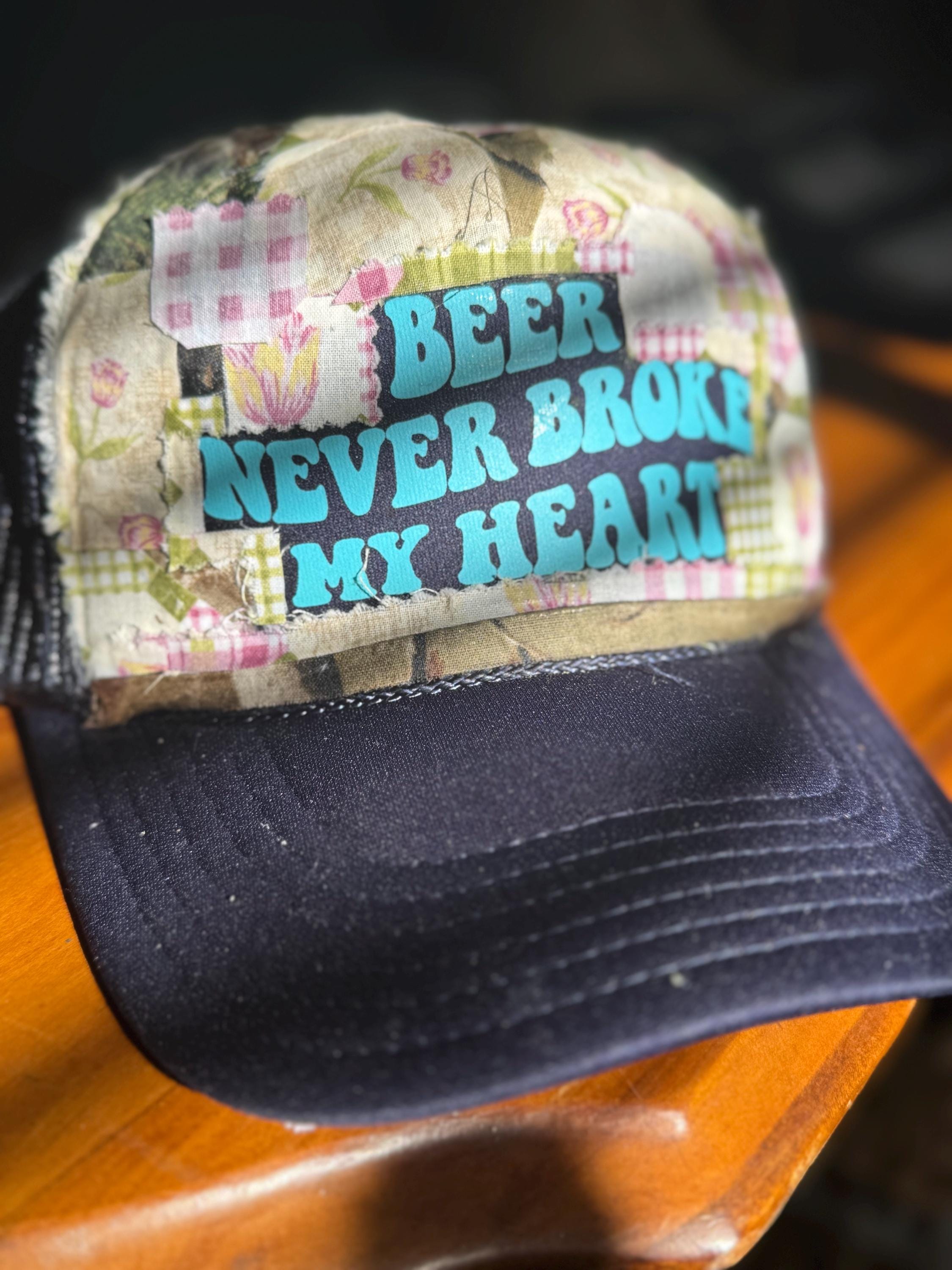 Patchwork Trucker Hat - Beer Never Broke My Heart