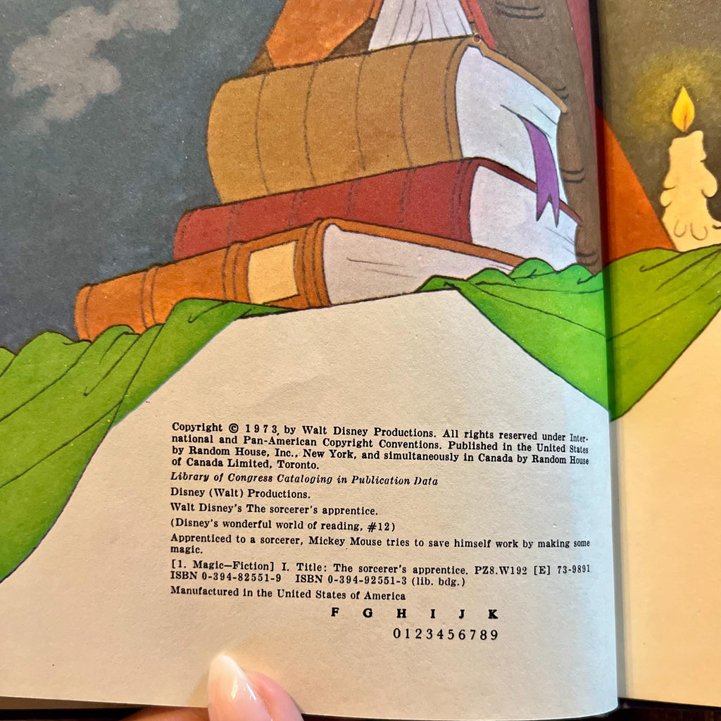 1973 Walt Disney The Sorceror’s Apprentice | Wonderful World of Reading | Classic Kids Hardcover Book