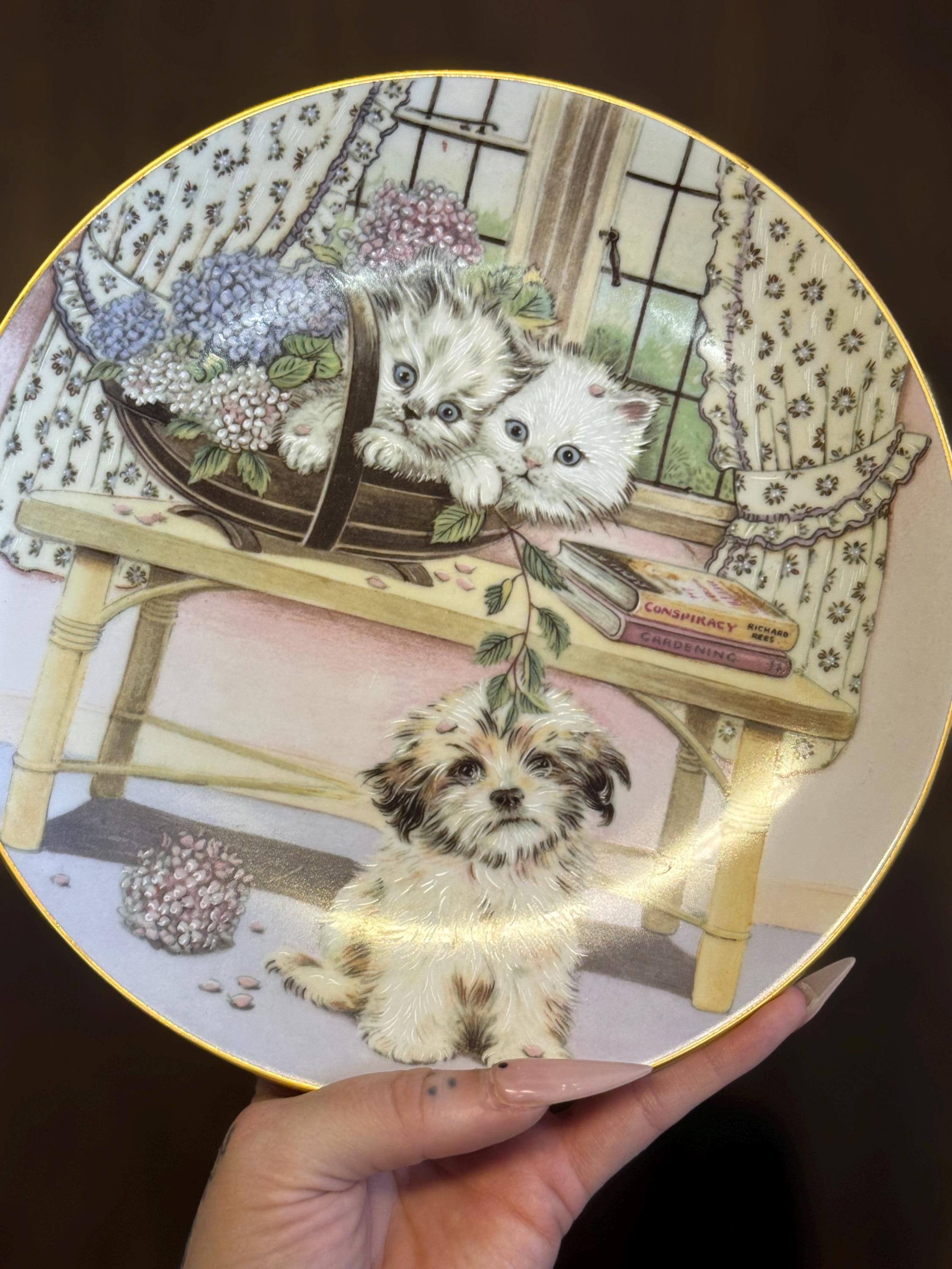 Pam Cooper “Two Against One” Collector Plate – Royal Worcester, 1989