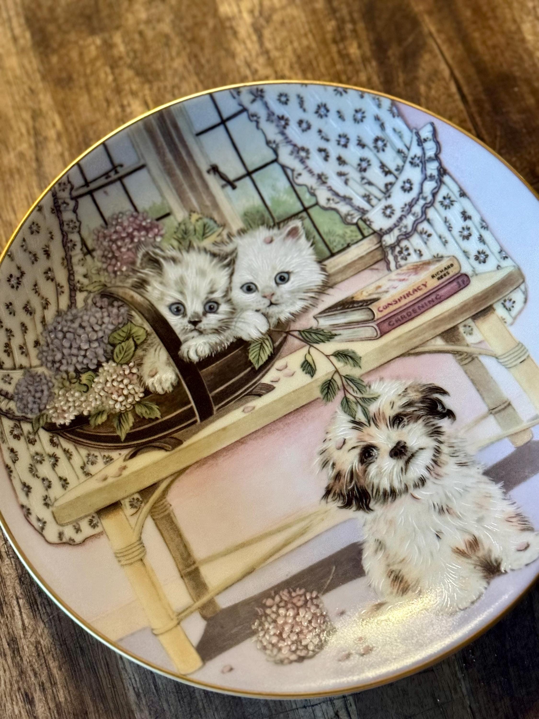 Pam Cooper “Two Against One” Collector Plate – Royal Worcester, 1989