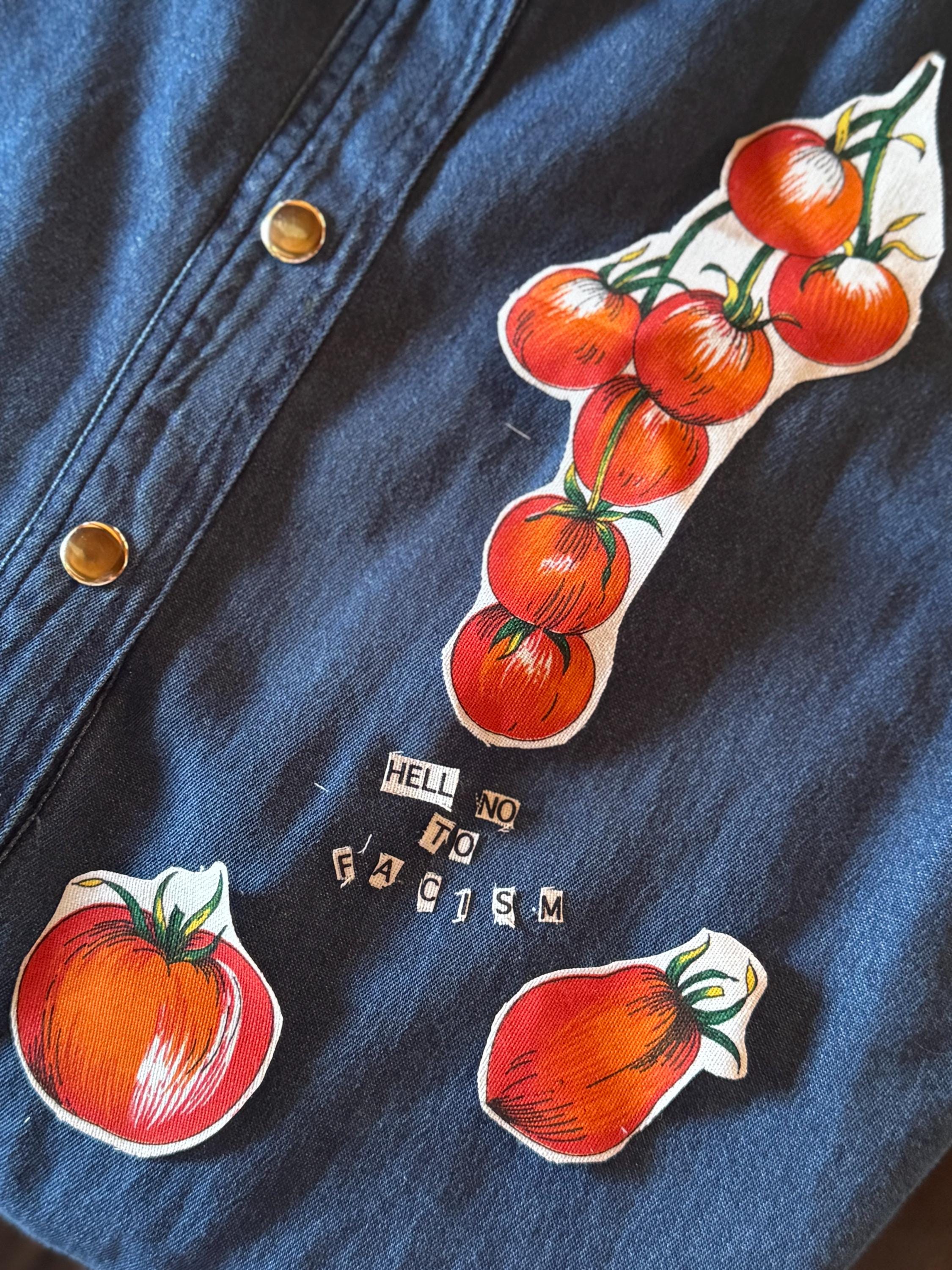 Rize Up Cotton Vest with Vintage Tapestry Patches