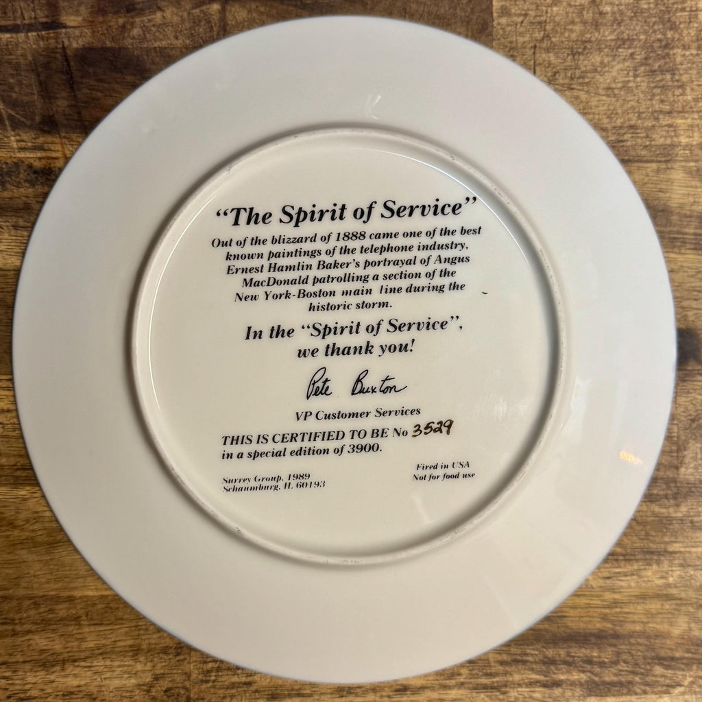 1888 Blizzard Porcelain Collector Plate – AT&T Limited Edition